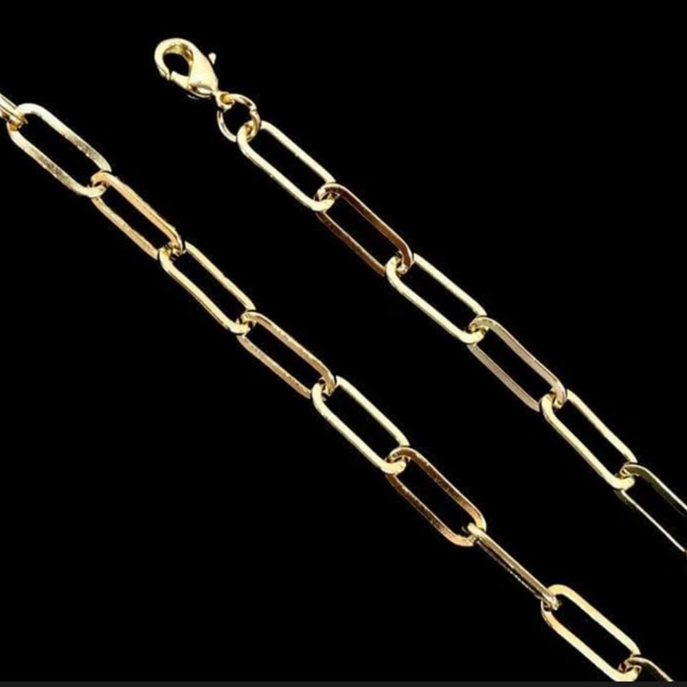 Paper Clip Chain Gold 18K gold-plated brass